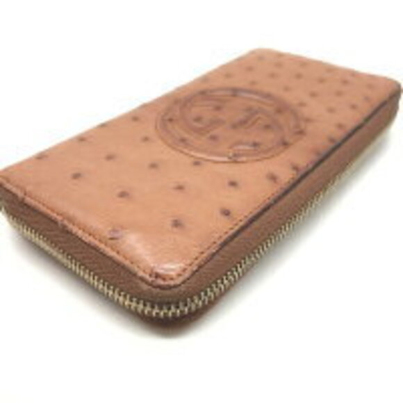 Gucci Interlocking Zippy Wallet Long Ostrich Leather - Picture 4 of 10
